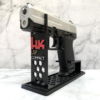 kwa ksc h&k hk usp compact airsoft gun rack display stand holder small table top 3d print model - Mito3D