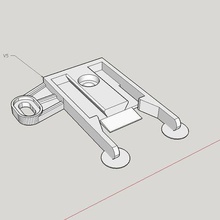 kwantum Vorhang low-profile-clip v5 home Haushalt rolgordijn low progile low-profile gordijn clip 3d print model - Mito3D