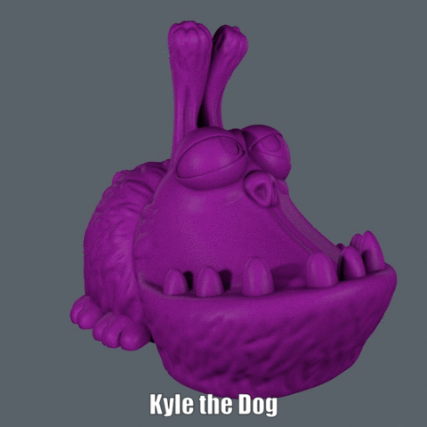 kyle dog easy print no support art cartoon despicable me figure minion sculpture supportless 3D print model - Mito3D