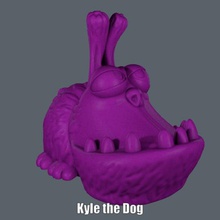 kyle cão fácil de impressão sem apoio a arte dos desenhos animados despicable me figura minion escultura supportless 3d print model - Mito3D