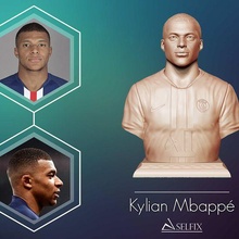 kylian Mbappé PSG equipo 3d impresión modelo 3d print model - Mito3D