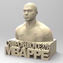 kylian mbappe art sports torso footballer soccer crew france champion world 2018 them bruises 3d print model - Mito3D