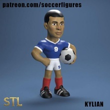 Kylian stl Arquivo 3dprint colecionável impressão miniatura futebol 3d print model - Mito3D