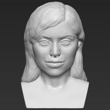 kylie jenner busto de la impresión en 3d listo stl, obj art estatua escultura estatuilla miniatura kendall kanye west kim kardashian 3d print model - Mito3D