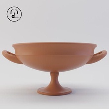 kylikes droop type ancient greek pottery form 3d print model - Mito3D