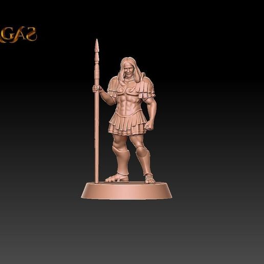 kynon gulfslayer soldier wargaming tabletop sagas sword warrior 28mm stl fantasy 3D print model - Mito3D