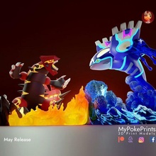 Kyogre Groudon primitivo formar pokemon 3d print model - Mito3D