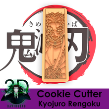 Kyojuro rengoku kurabiye kesici Kimetsu Yaiba 3d print model - Mito3D