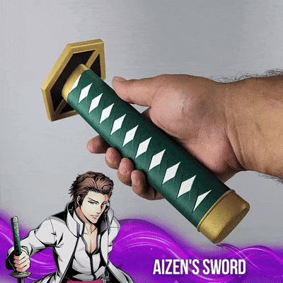 kyoka suigetsu aizen 's katana eau javel épée anime effondrement extension zanpakuto ichigo cosplay banques shikai arrancar 3d print model - Mito3D