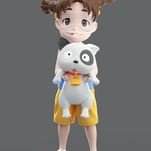 Kyoko Denske Anime Spule Manga Mädchen Densuke Hund 3d print model - Mito3D