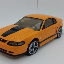 kyosho miniz ford mustang mach 1 car exact fit oem xmod mr03 mr02 mr01 offset headlights led clear windows blend editable 3d print model - Mito3D