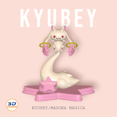 kyubey de madoka magica gioco diorama manga serie anime fan arte modelo 3d modelado bonito modello modellazione carina 3d print model - Mito3D