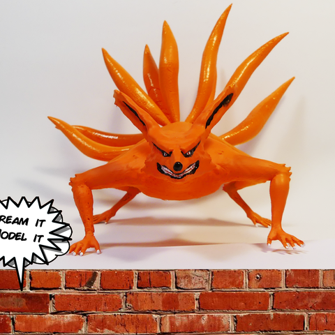 kyuubi naruto jeu sasuke de modèle amusant la fox figure rêve d'affichage personnage d'anime l'anime 3D print model - Mito3D