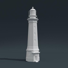 kyz aul farol arquitetura torre água luz construção oceano navegação Porto Maritimo 3d print model - Mito3D