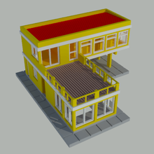 l-shaped house n-scale architecture electric trains scale n housing building 3d print model - Mito3D