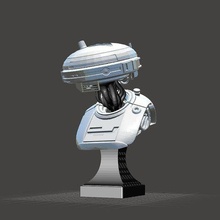 l3-37 inspirited büstü sürümü çeşitli l337 etiketler: han solo c3po r2d2 droid robot starwars Yıldız Savaşları cyborg 3d print model - Mito3D
