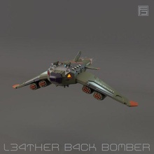 l34ther-b4ck bomber 3dkitbash airplane plane ship spaceship toy 3d print model - Mito3D