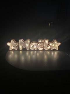 l bright first name lighting led sign Home names leds mael room homedecor decoration lamp child gift light 3d print model - Mito3D