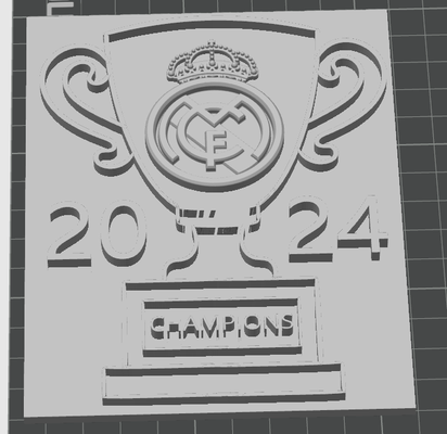 l mina llavero champios league real madrid 2024 lamina litofaina champions vinicius cuadro 3d print model - Mito3D