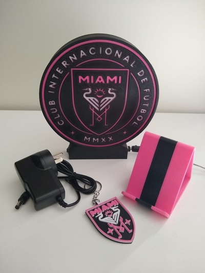 l mpara velador enterrar miami hogar casa led lampara futbol intermedio escudo 3d print model - Mito3D