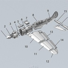 la5 fn stampa 3d aereo caccia sovietico vari rc piano giocattolo 3d print model - Mito3D