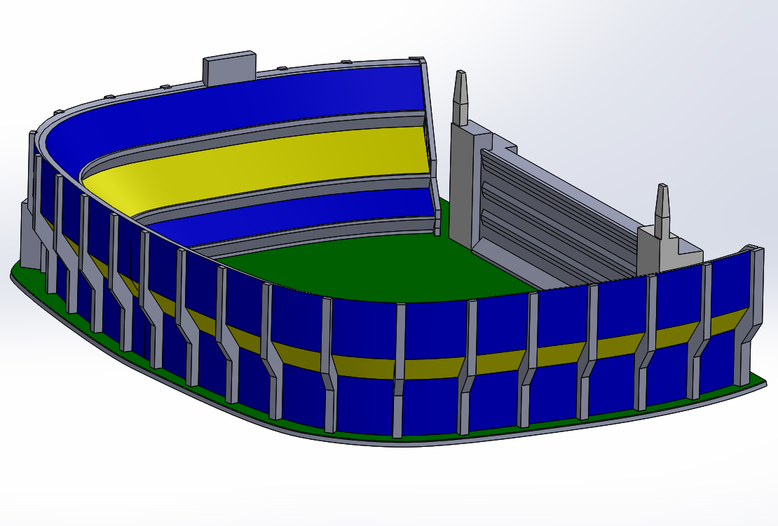 la şeker kutusu Alberto kurma Boca stadyum mimari ağız Futbol Arjantin nehir anıtsal ksenize etmek 3D print model - Mito3D