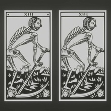 mort tarot carte muerte reiki arcanes grand cartas 3d print model - Mito3D