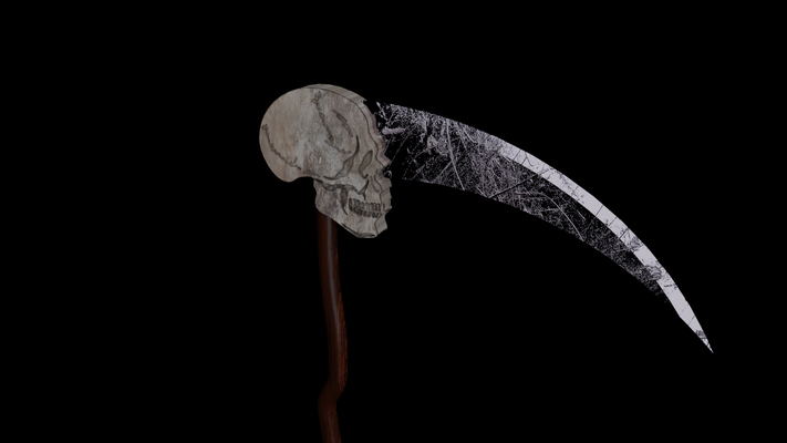 morte guadaña cráneo juguete acción juguetes arte brazo magia estilo cifras 3d print model - Mito3D