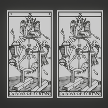 vagabonder fortune tarot carte roue of reiki Majeur arcanes cartes 3d print model - Mito3D