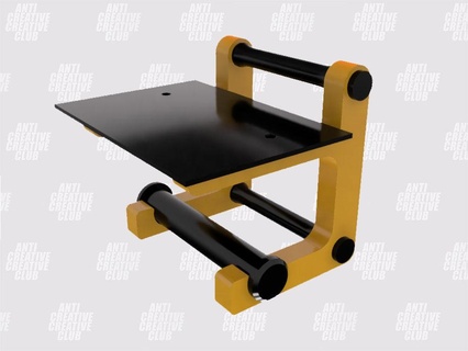 label printer wall mount roll holder- munbyn 3d print model - Mito3D