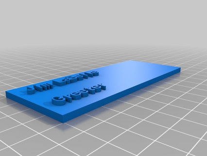 etichetta personalizzato piatto 3d print model - Mito3D