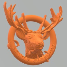 labels washbasin deer - cervus elaphus architecture signpost sign token washroom signs signposting services animals 3d print model - Mito3D