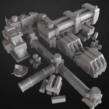 laboratoire complexes jeu terrain scifi wargame warhammer necromunda 3d print model - Mito3D
