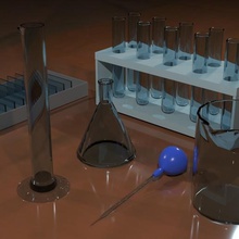 laboratuvar 3d yazıcı modeli malzemeler aracı kimya thingsoflaboratory ıslak test tüpü pipet beaker samplepates flask testube araştırma bırak bilim icee soğuk h2o yansıma iç cam 3d print model - Mito3D