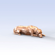 Labrador perro perdiguero dormido 3d print model - Mito3D