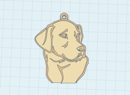 Labrador llavero perro raza llave anillo 3d print model - Mito3D