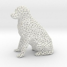 labrador retriever cão de voronoi vários 3d print model - Mito3D