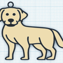 Labrador Retriever Schlüssel Ring Halskette Hund 3d print model - Mito3D