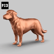 labrador retriever pose 01 art dog labrador retiever animal toy art pet figurines