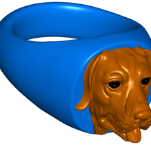 labrador retriever signet ring resizing instructions jewelry dog jewlery 3d print model - Mito3D