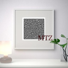 labyrinth wall sculpture 2d art 3d print model - Mito3D