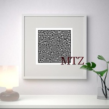 labyrinthe sculpture murale en 2d art 3d print model - Mito3D