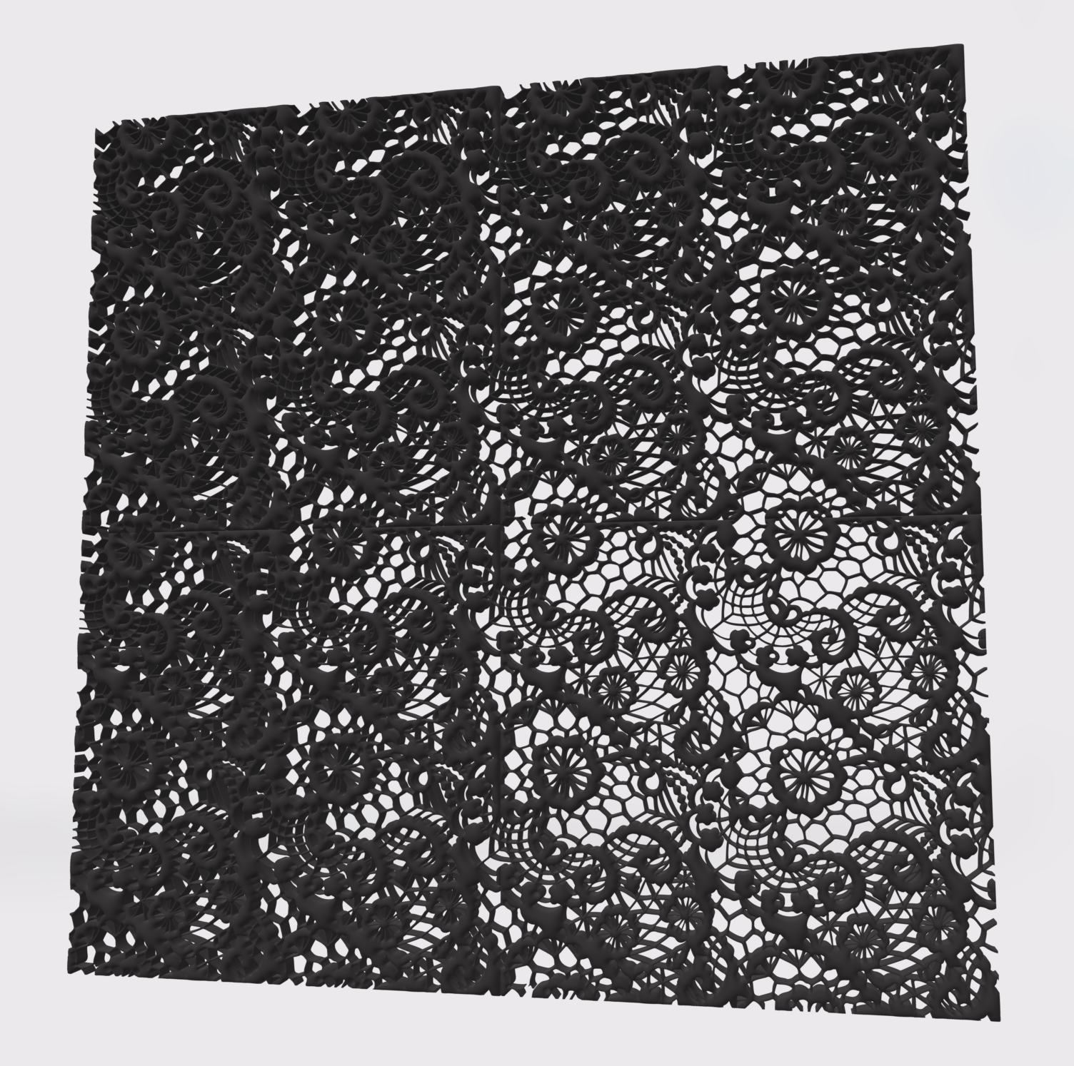 lace fabric textile 3D print model - Mito3D