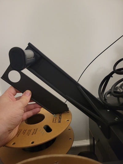lack filament arm ikea mount spool 3d print model - Mito3D