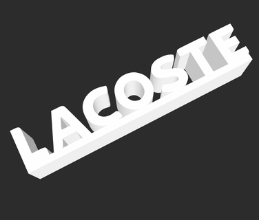 Lacoste logo supporter signe symbole Vêtements 3d print model - Mito3D