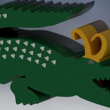 Lacoste Loki crocodile porte clés gadget merveille enfant bouton aiguille séries disney + Thor Asgard vanter classique petit 3d print model - Mito3D
