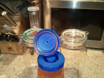 lacto fermentation lid canning ferment household jar mason openscad kitchen dining 3d print model - Mito3D