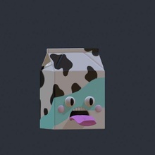 lactose intolerance milk carton art toy 3d print model - Mito3D