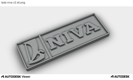 lada niva logo etichetta 3d print model - Mito3D