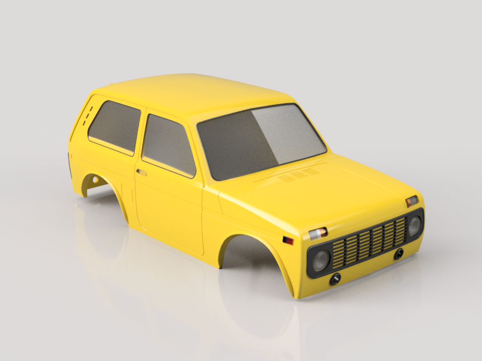 lada niva mst cms cfx 1 10 distância eixos 252 jogos cmx corpo concha rc rastejante 3d imprimível carro diorama 3D print model - Mito3D